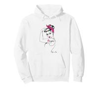 Girl Power - Pin Up Art Fighter de Sensibilisation au Cancer du Sein Sweat à Capuche