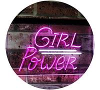 Girl Power Room Decoration Club Cave Dual Color LED Enseigne Lumineuse Neon Sign Blanc et violet 300 x 210mm st6s32-i3087-wp