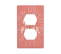 Girl Power Rose Trendy Minimaliste Couvercle Interrupteur Interrupteur Décoratif 1 Gang Plaque Murale pour Cuisine Salle de Bain Taille 7 x 11.4 cm