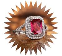 Girl Products anneaux Ring Jewellery Women Men Promet Wedding Sparkling Diamond Square Princess Ring à la mode