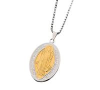 Girl Products St Benoît Collier pour femmes et hommes, 925 Sterling Silver Saint Benant Ball Perles Chaîne, Médailles de St Benedict, Medalla de San Benito, San Benito Medalla, Saint-Benoît