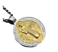 Girl Products St Benoît Collier pour les femmes et les hommes, Pendentif religieux de la médaille de San Benito, Médailles de St Benoît, Medalla de San Benito, San Benito Medalla, Saint-Benédict