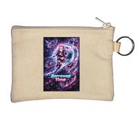 Girl Racing Through Shattered Time Porte-monnaie en spirale Beige