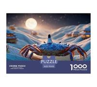 Girl Sits on CRB 1000 Pièces Carton Premium Lot de Puzzles Giant Fantasy Crab Stimulant Et Éducatif Jeu Créatif Puzzles As Birthday Gifts 70x50cm/1000pcs