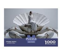 Girl Sitting on Crab 1000 Pcs Carton Premium Lot de Puzzles Girl and Crab Stimulant Et Éducatif Défi Unique Puzzles pour Adultes Et Enfants 70x50cm/1000pcs