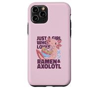 Girl Who Loves Ramen & Axolotl Japan Eat Noodles Meme Coque pour iPhone 11 Pro