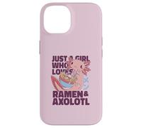 Girl Who Loves Ramen & Axolotl Japan Eat Noodles Meme Coque pour iPhone 14