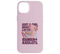 Girl Who Loves Ramen & Axolotl Japan Eat Noodles Meme Coque pour iPhone 14 Plus