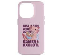 Girl Who Loves Ramen & Axolotl Japan Eat Noodles Meme Coque pour iPhone 14 Pro