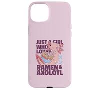 Girl Who Loves Ramen & Axolotl Japan Eat Noodles Meme Coque pour iPhone 15 Plus