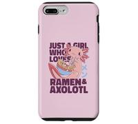 Girl Who Loves Ramen & Axolotl Japan Eat Noodles Meme Coque pour iPhone 7 Plus/8 Plus