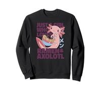 Girl Who Loves Ramen & Axolotl Japan Eat Noodles Meme Sweatshirt