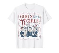 Girl Will Be Girls Patriotic Feminist 4 juillet USA Women T-Shirt