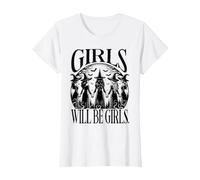 Girl Will Be Girls Witch Coven Spooky Halloween T-Shirt
