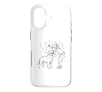 Girl with Golden Retriever, Cute Golden Retriever Coque pour iPhone 17