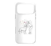 Girl with Golden Retriever, Cute Golden Retriever Coque pour iPhone 17 Pro Max