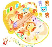 GirlDiary Tapis de Jeu Bébé Gym & Piano, Centre Activités Musical, Mat Temps Ventre, Jouets pour Nouveau-né/Tout-Petit 0+ Mois