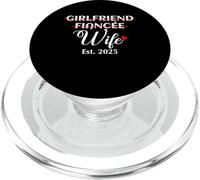 Girlfriend Fiancée Wife Est. 2025 Funny Women's Marriage PopSockets PopGrip pour MagSafe