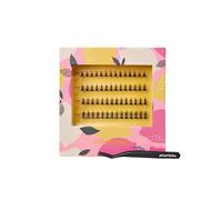 GirlGotLashes Lot de 36 segments de cils pré-collés et mini applicateurs de cils au citron Idéal pour les débutants et les personnes impatientes