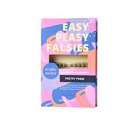 GirlGotLashes Pretty Press Pre-Glued Lashes 2.0 Lot de 5 paires de cils autocollants aspect œil de chat Curl D 8-14 mm Tenue 5-7 jours Extension de cils DIY Vegan Testé dermatologiquement