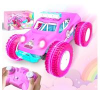 GirliGlee Voiture Télécommandée Enfant Fille,1/18 Licorne LED 20km/h Voiture Telecommandé avec 2 Piles,Jouet Fille 5 6 7 8 9 10 Ans,Cadeau d’Anniversaire 5-14 Ans,Licorne Jouet