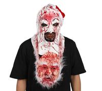 Girlove Art the Clown Terrifier Killer Clown Masque effrayant Halloween Joker Masque Creepy Cosplay Costume Masque Horreur Accessoires sanglants pour adultes
