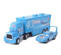 Girlove Cars 2 The King Poussin Hicks Mack Camion Oncle Camion et Petits Jouets Voitures Classic Combinaison Tenue (Couleur :Bleu)