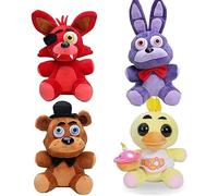 Girlove Ensembles de poupées en Peluche Five Nights - 7 Pouces - Sister Location Bonnie Red Foxy Bear Chica Doux Peluches poupées Ornements décorations pour la Maison