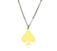 Girls Accessories Ace of Spades Collier pour Hommes et Femmes, Skull Ace of Spades Pendant Grand Ace of Spades Pendant Collier, Classic Square Tag Ace of Spades, Playing Card