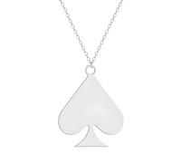 Girls Accessories Ace of Spades Collier pour Hommes et Femmes, Skull Ace of Spades Pendant Grand Ace of Spades Pendant Collier, Classic Square Tag Ace of Spades, Playing Card