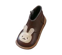 Girls and Boys Children's Casual Shoes Mesh Soft Sole Breathable Sports Short Boots Bottes Fille Bout Classique (Brown, 23 Infant)