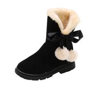 Girls And Boys Children's Casual Shoes Mesh Soft Sole Breathable Sports Short Boots chaussons bébé 22 (Black, 33.5 Big Kids)