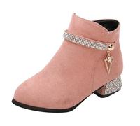 Girls and Boys Children's Casual Shoes Mesh Soft Sole Breathable Sports Short Fille Jaune Bottines (Pink, 29 Little Child)