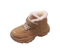 Girls and Boys Children's Casual Shoes Mesh Soft Sole Breathable Sports Short Fille Noir Bout Cycliste Bottines (Khaki, 30 Little Child)