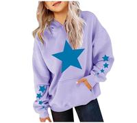 Girls and Cute for Oversized Long Sleeve Sweatshirt Gradient Adolescentes Girls Pullover Tops Sweatshirt 146 Filles, lilas, 2-3 ans
