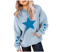 Girls and Cute for Oversized Long Sleeve Sweatshirt Gradient Adolescentes Girls Pullover Tops Sweatshirt 146 Filles, bleu, 2-3 ans
