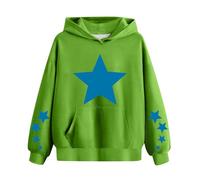 Girls and Cute for Oversized Long Sleeve Sweatshirt Gradient Adolescentes Girls Pullover Tops Sweatshirt 146 Filles, vert, 3-4 ans