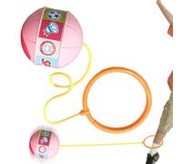 Girls Ankle Skip Ball, Led Skipping Toy, Light Up Fitness Game, Smooth Rolling Design, Motion Activated Lights, Ideal for School, Playground, Garden, Backyard, Home, 30.7 Inches, Blue, Pink Color