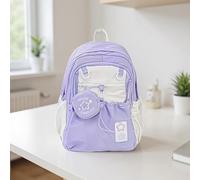 Girls Backpack, Multi-Pocket Schoolbag, Stylish Casual Bag, Spacious Student Bookbag, Travel and Daily Use Bag for Youth Teen Adults Friends Family, 16.73×12.59×6.69 inches
