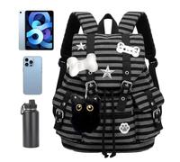 Girls Backpack, School Bag, Cute Star Cat Charm, Magnetic Buckle Bag Design | Multi Purpose Storage, Smooth Magnetic Closure, Cute Design For School, Travel, Shopping And Everyday Carry