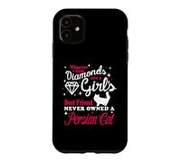 Girl's Best Friend Never Owned A Persian Cat Funny Kitten Coque pour iPhone 11