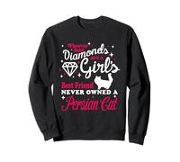 Girl's Best Friend Never Owned A Persian Cat Funny Kitten Sweatshirt