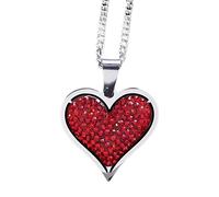Girls Bijoux Accessoire Elegant Black Crystal Pave Pave Coeur Collier pour femmes, Collier de coeur à pavé de troupeau, collier de Reunion Heart Collier pour le collier de vacances à Saint-Valentin