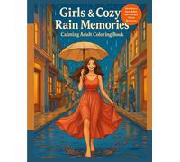 Girls & Cozy Rain Memories: A Calming Adult Coloring Book for Mindfulness, Stress Relief, and Nostalgic Nature Movements: Hygge Vibes and Rainy Day Reflections for Mindful Girls and Emotional Calm