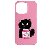 Girls Cute Cat Strawberry Milk Kawaii Cow and Kitten Coque pour iPhone 15 Pro Max