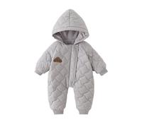 Girls Down - Combinaison d'hiver Thermique pour Fille adaptée à Un Usage Quotidien et Loisirs Coupe Isolation légère et Chaleur agréable pour l'extérieur (Grey, 18-24 Months)
