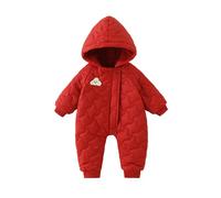 Girls Down - Combinaison d'hiver Thermique pour Fille adaptée à Un Usage Quotidien et Loisirs Coupe Isolation légère et Chaleur agréable pour l'extérieur (Red, 18-24 Months)