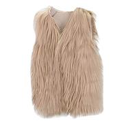 Girls Faux Furry Vest Coat Outfit Toddler Baby Sleeveless Jacket Kids Thick Warm Waistcoat Outwear Fall Winter Clothes Girl Fashion Matching Set (Brown, 8-9 Years) c16s