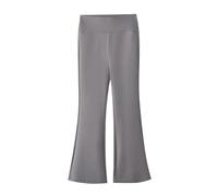 Girls Flared Leggings Black School Trousers Stretchy High Waisted Bootcut Trousers Kids Solid Color Full Length Slimming Bell Bottoms Soft Yoga Dance Pants Basic Casual Sweatpants Street Clothes