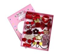 Girls Hairpin Kit, Elastic Ties & Cartoon Clips, Fun Styling Tools for Kids, Hair Tie and Clip Collection, Children’s Hair Accessories, 18-Piece Set for Celebrations